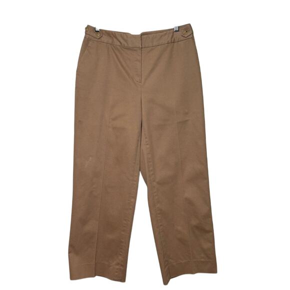 St John Sport Women’s Straight Leg Ankle Length Trouser Pant Tan Khaki Size 8 - Picture 1 of 11